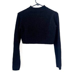 wild fable black turtleneck crop top